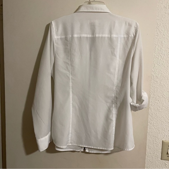 Michael Kors White Zip-Up Blouse - Picture 5 of 8